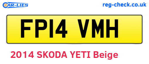 FP14VMH are the vehicle registration plates.