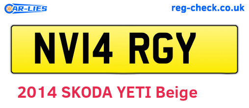 NV14RGY are the vehicle registration plates.