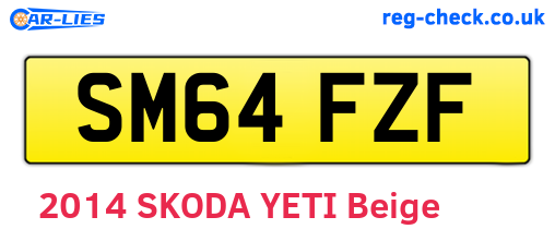 SM64FZF are the vehicle registration plates.