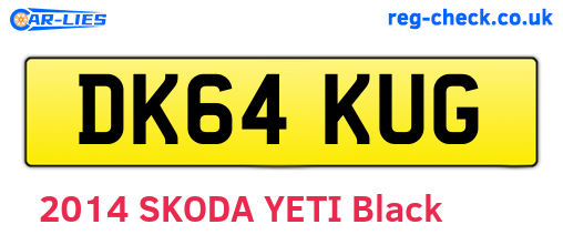 DK64KUG are the vehicle registration plates.