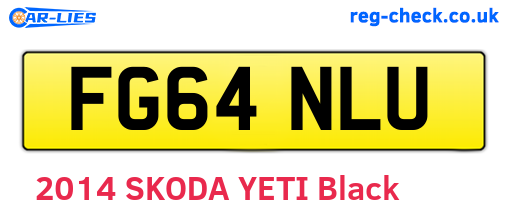 FG64NLU are the vehicle registration plates.