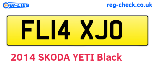 FL14XJO are the vehicle registration plates.