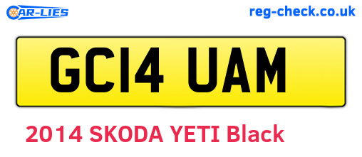 GC14UAM are the vehicle registration plates.