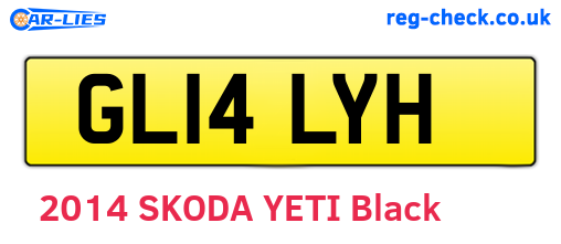 GL14LYH are the vehicle registration plates.