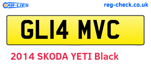 GL14MVC are the vehicle registration plates.