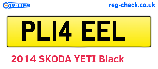 PL14EEL are the vehicle registration plates.