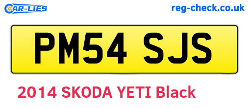 PM54SJS are the vehicle registration plates.