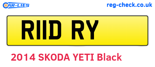 R11DRY are the vehicle registration plates.