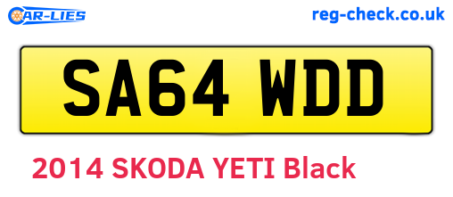 SA64WDD are the vehicle registration plates.