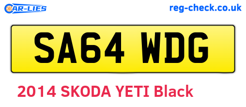 SA64WDG are the vehicle registration plates.