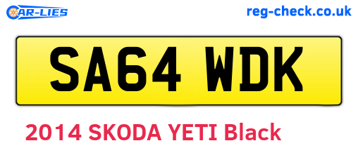 SA64WDK are the vehicle registration plates.