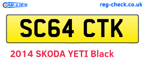 SC64CTK are the vehicle registration plates.
