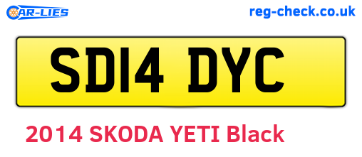 SD14DYC are the vehicle registration plates.