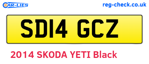 SD14GCZ are the vehicle registration plates.