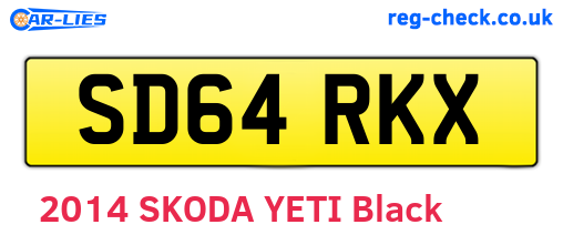SD64RKX are the vehicle registration plates.