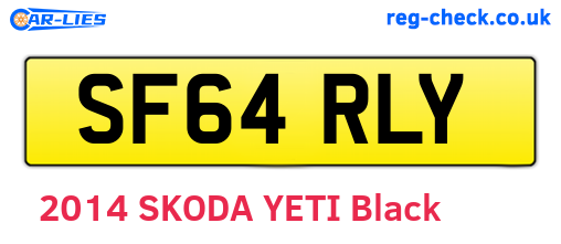 SF64RLY are the vehicle registration plates.