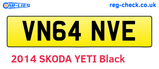 VN64NVE are the vehicle registration plates.