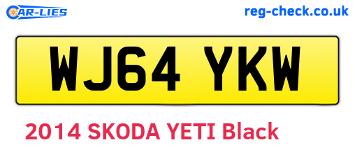 WJ64YKW are the vehicle registration plates.