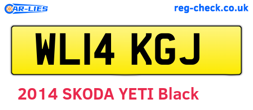 WL14KGJ are the vehicle registration plates.