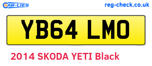 YB64LMO are the vehicle registration plates.