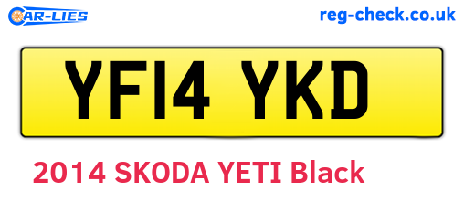 YF14YKD are the vehicle registration plates.