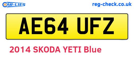 AE64UFZ are the vehicle registration plates.