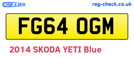 FG64OGM are the vehicle registration plates.