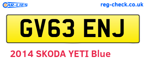GV63ENJ are the vehicle registration plates.