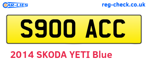 S900ACC are the vehicle registration plates.