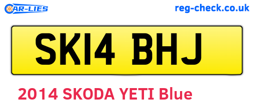 SK14BHJ are the vehicle registration plates.