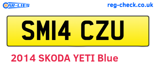 SM14CZU are the vehicle registration plates.