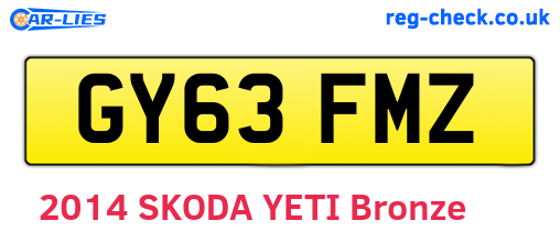 GY63FMZ are the vehicle registration plates.