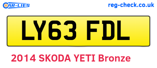LY63FDL are the vehicle registration plates.
