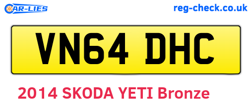 VN64DHC are the vehicle registration plates.
