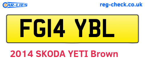 FG14YBL are the vehicle registration plates.