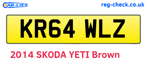 KR64WLZ are the vehicle registration plates.