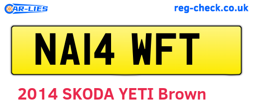 NA14WFT are the vehicle registration plates.