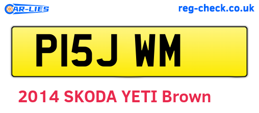 P15JWM are the vehicle registration plates.