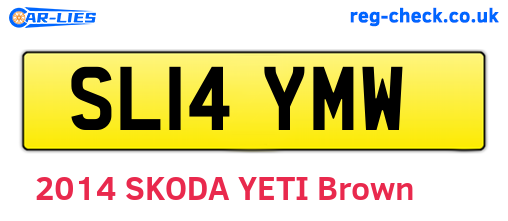 SL14YMW are the vehicle registration plates.