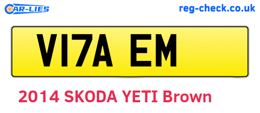 V17AEM are the vehicle registration plates.