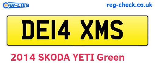 DE14XMS are the vehicle registration plates.