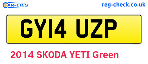 GY14UZP are the vehicle registration plates.