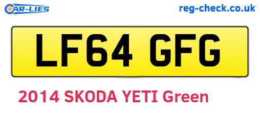 LF64GFG are the vehicle registration plates.
