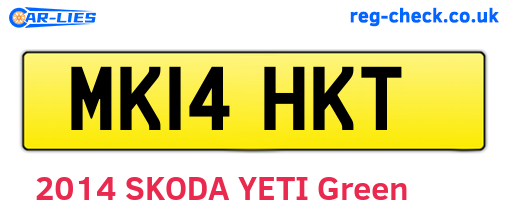 MK14HKT are the vehicle registration plates.