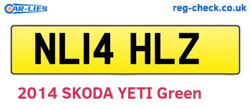 NL14HLZ are the vehicle registration plates.