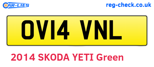 OV14VNL are the vehicle registration plates.