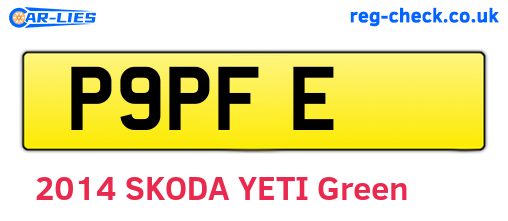 P9PFE are the vehicle registration plates.