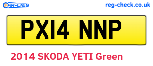 PX14NNP are the vehicle registration plates.