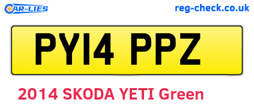 PY14PPZ are the vehicle registration plates.