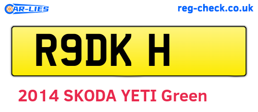 R9DKH are the vehicle registration plates.